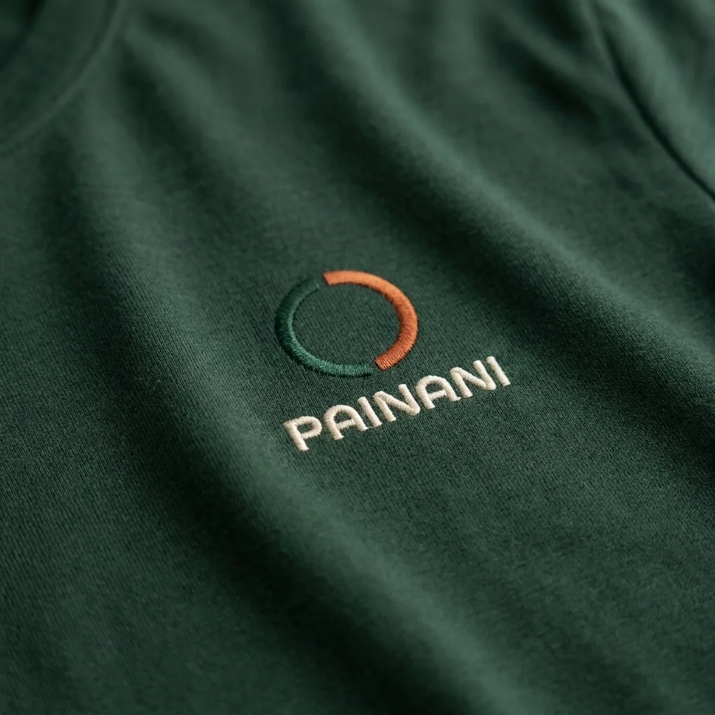 PAINANI trail tee, chest embroidery and knit detail